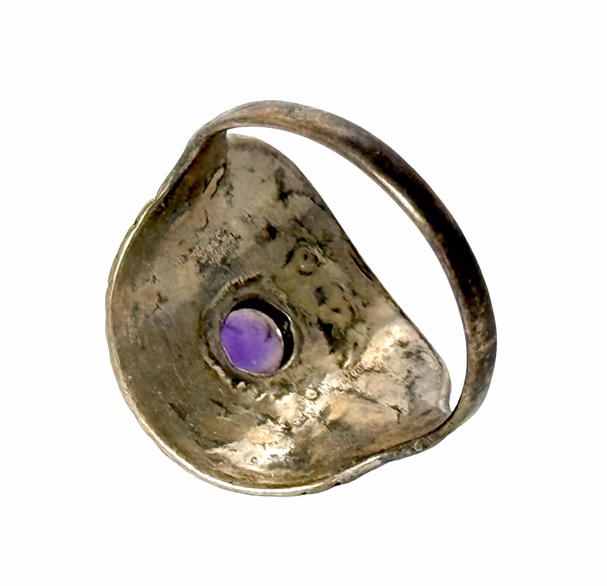 Vintage ring, HSG 925 sterlingsølv med ametyst