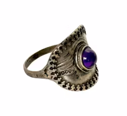 Vintage ring, HSG 925 sterlingsølv med ametyst