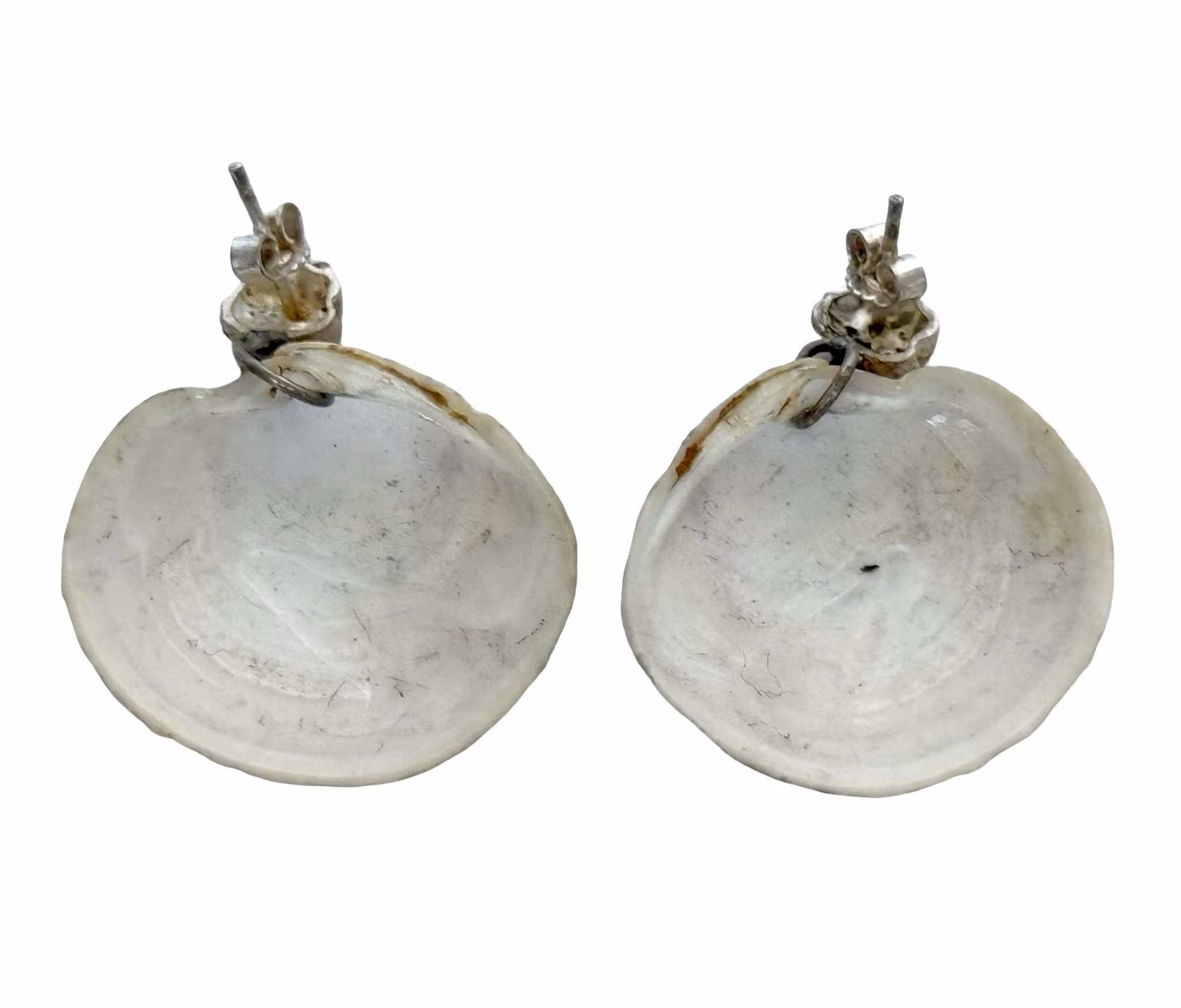 Muschelohrringe in Silber