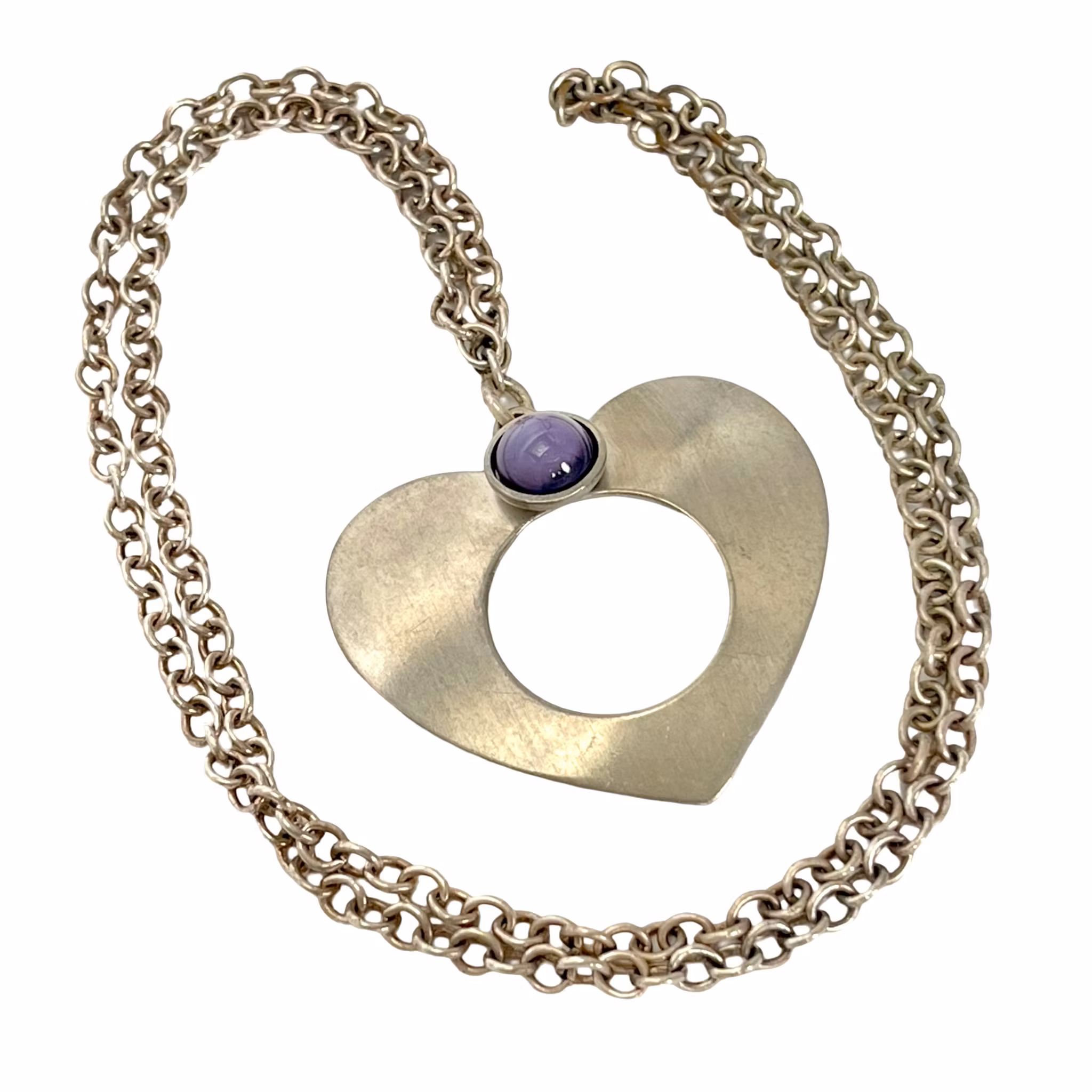 Vintage, ketting met hanger in tin, Denemarken