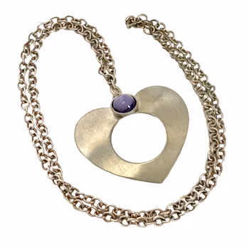 Vintage, Naszyjnik z wisiorkiem z cyny, Dania