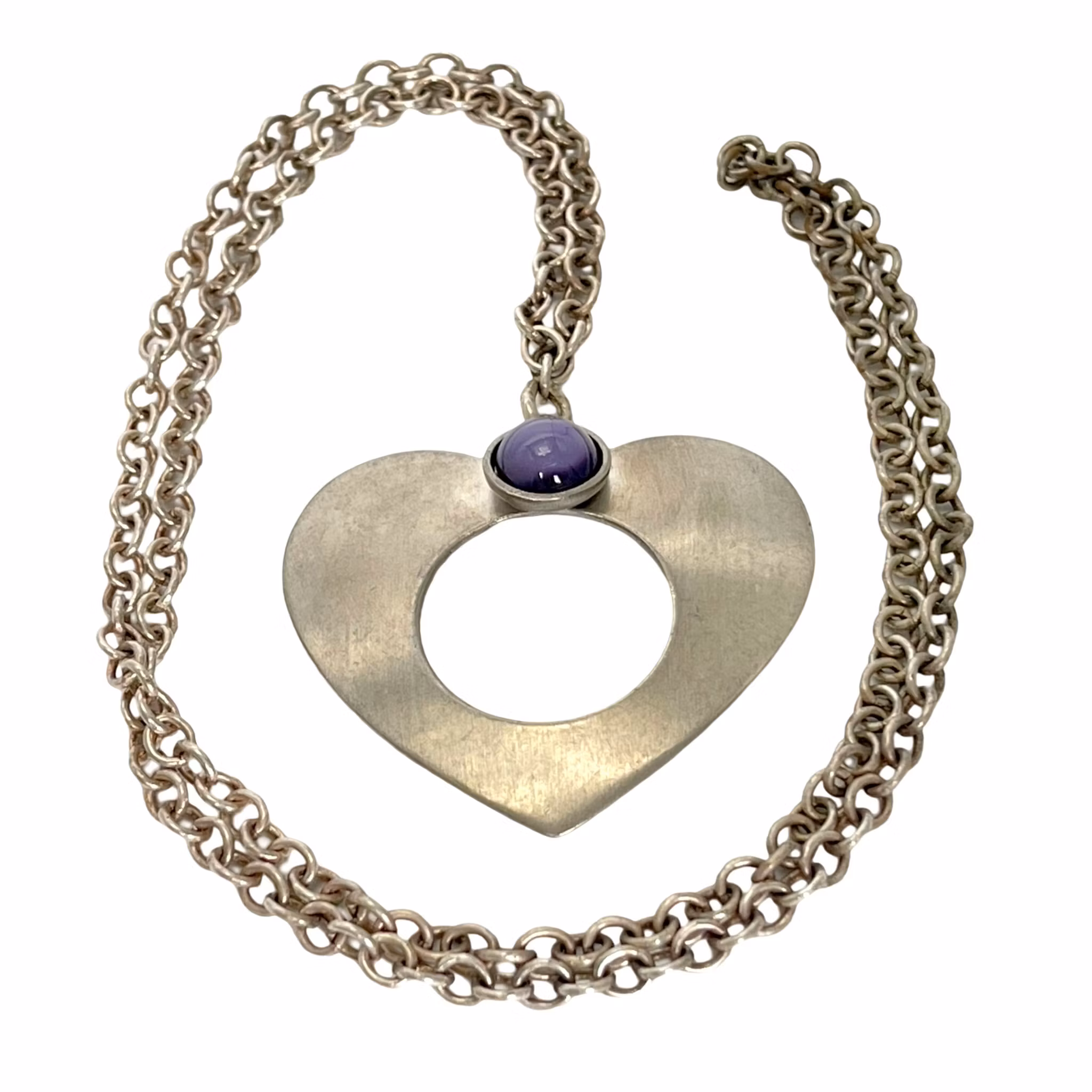 Vintage, ketting met hanger in tin, Denemarken