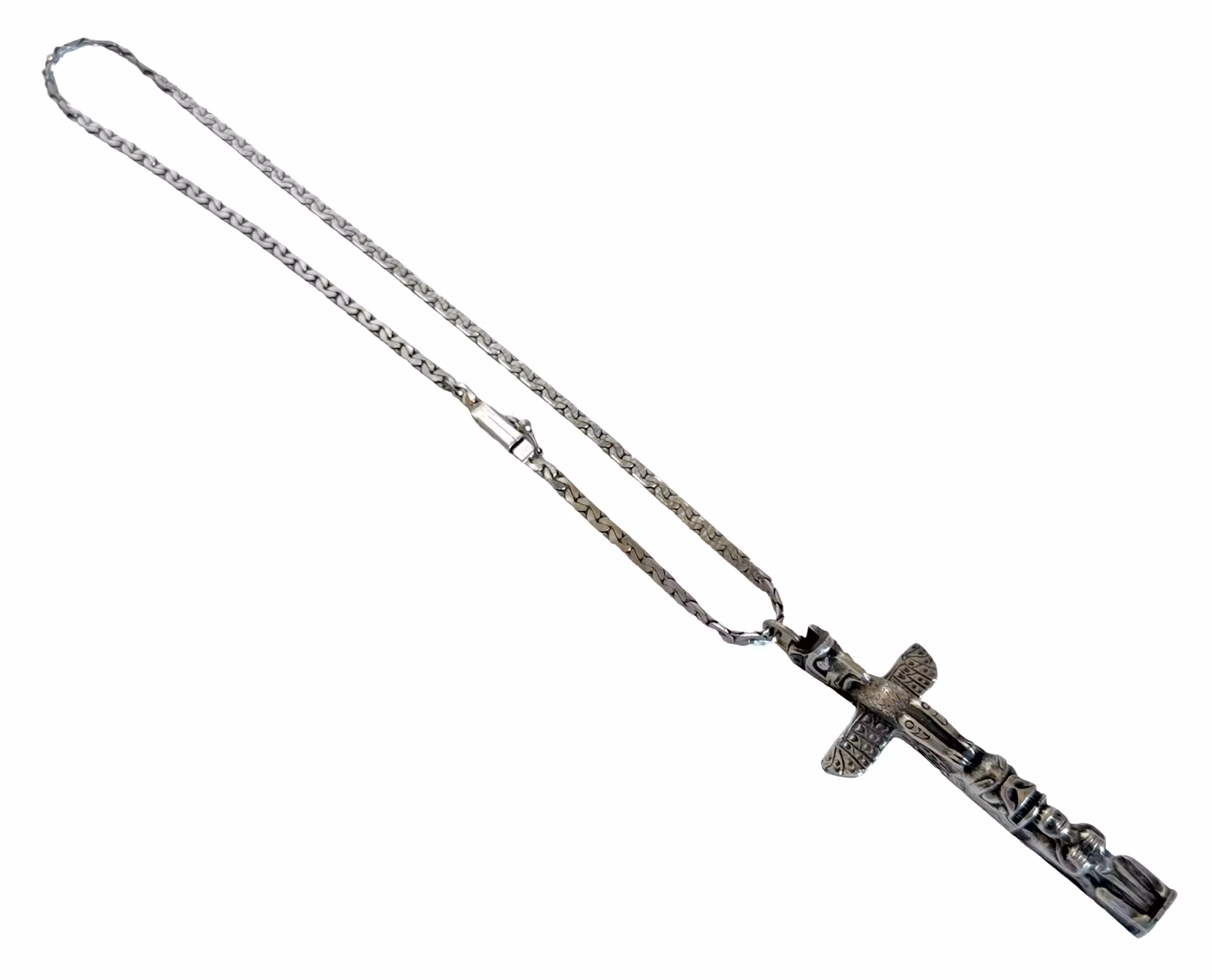 Collana Totem Pole in argento sterling, gioielli nativi americani