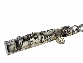 Totempåle Halsband i sterling silver smycken från amerikanska indianer