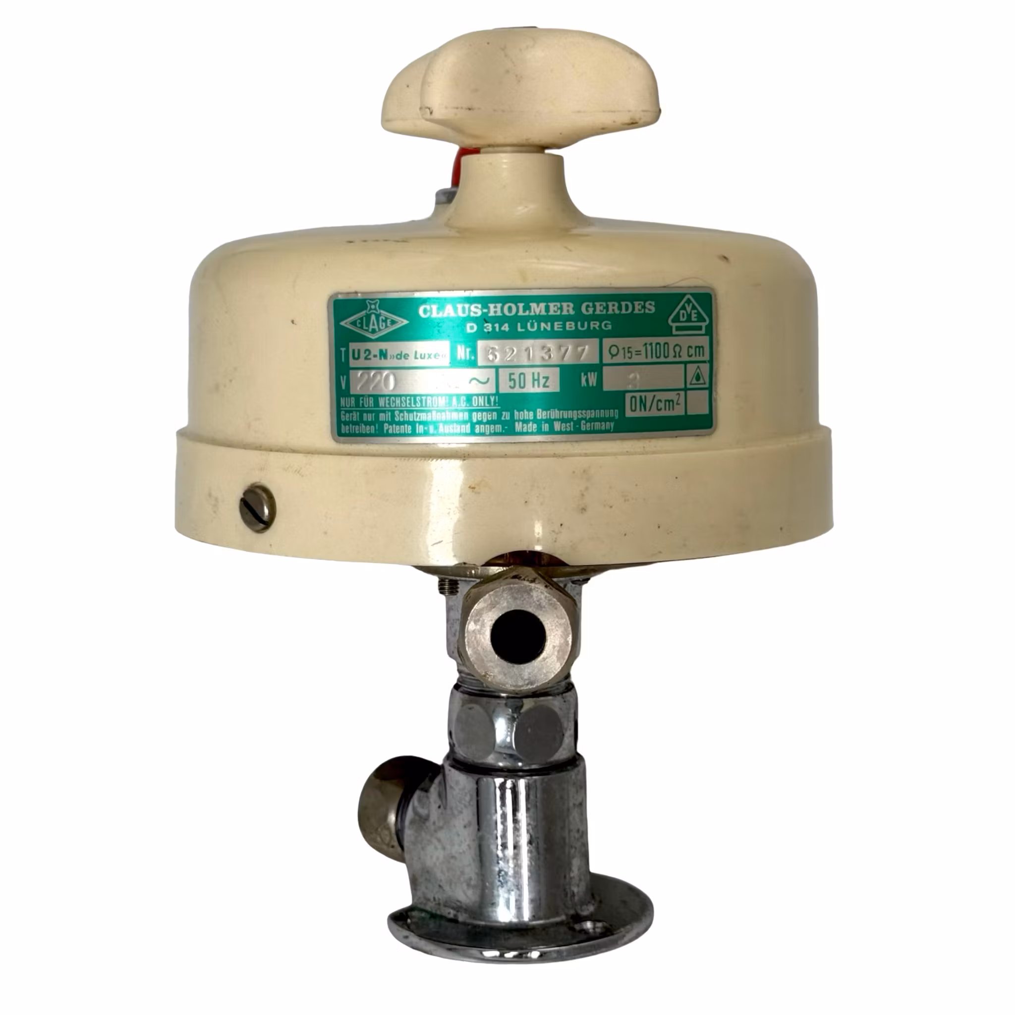 Podgrzewacz przepływowy, Clage S1, Podkładka pod piwo 1951, Claus-Holmer Gerdes