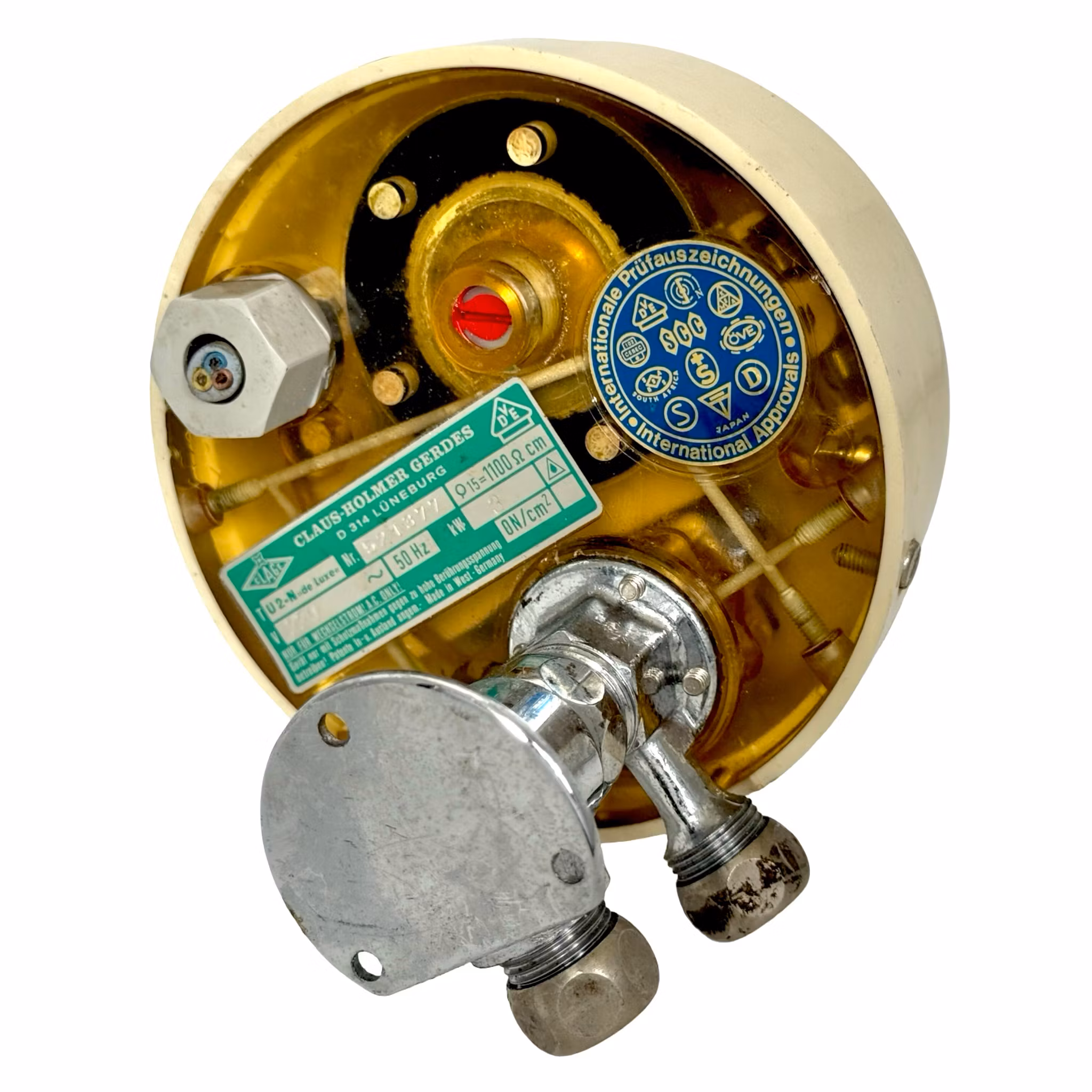 Podgrzewacz przepływowy, Clage S1, Podkładka pod piwo 1951, Claus-Holmer Gerdes