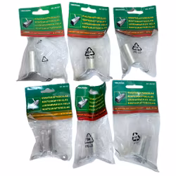 6 Stück, Besenstielbeschläge, 22-28 mm