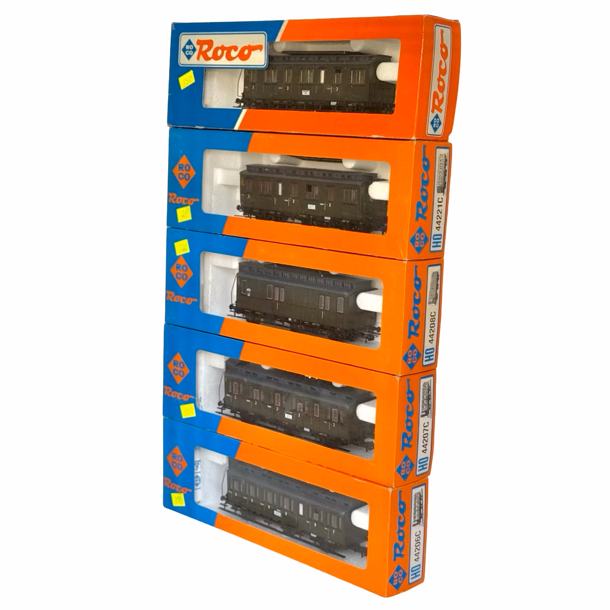 5 pezzi, Roco 44505, 44508, 44510, 44513, 44527 scala HO, Carrozze ferroviarie in miniatura