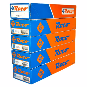 5 st, Roco 44505, 44508, 44510, 44513, 44527 HO skala, Modelljärnvägsvagnar