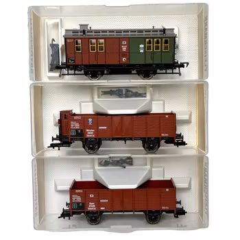3 st, Fleischmann 5861, 5863, 5867 H0 skala, Modelljärnvägsvagnar