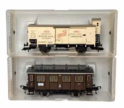 2 stuks, Fleischmann 5820, 5822 H0 schaal, Modelspoorwagons