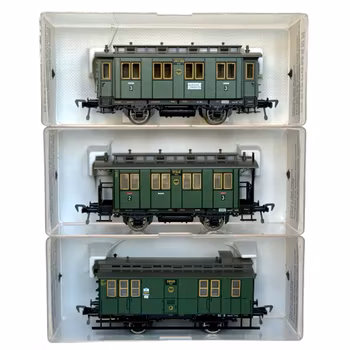 3 st, Fleischmann 5057, 5058, 5059 H0 skala, Modelljärnvägsvagnar