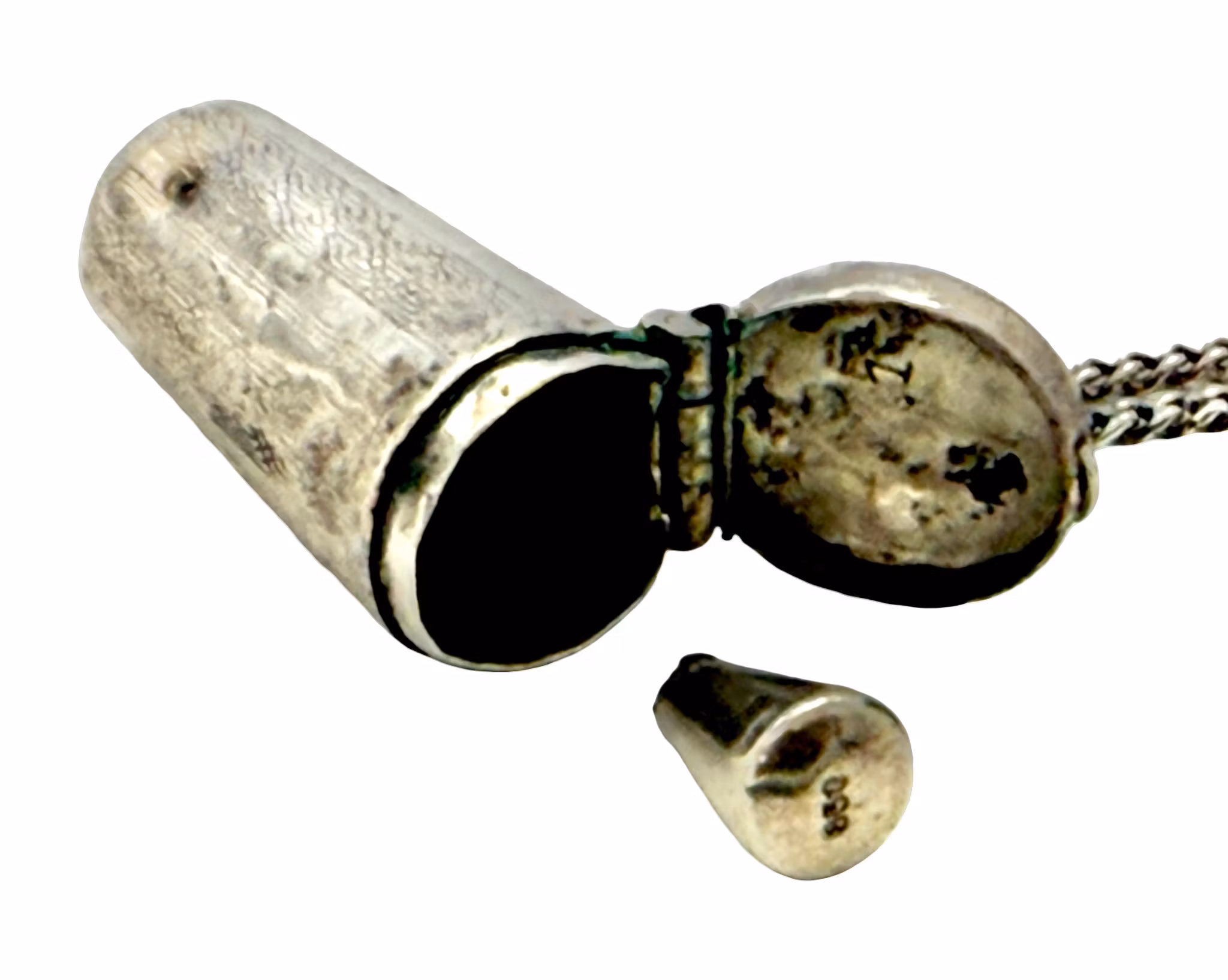 Antik silver 835 halsband med hänge