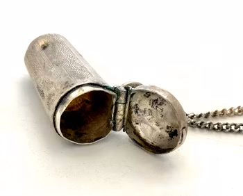 Antik silver 835 halsband med hänge