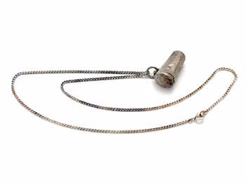 Antik silver 835 halsband med hänge