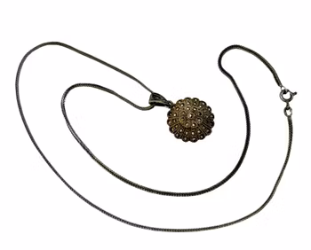 Vintage Milor Sterling Silver 925 halsband med med markasiter hänge