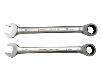 2 st,Ringnyckar Vanadium med spärrfunktion, 17 & 18 mm