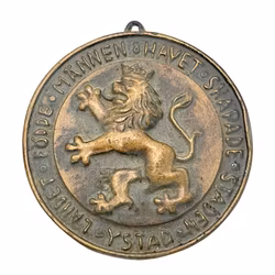 MEDALJ, "Landet födde männen-Havet skapade staden" Ystad