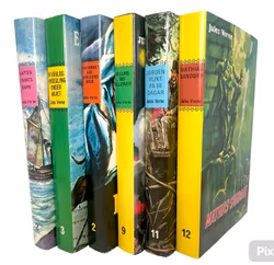 6 Stück, Jules Verne Bücher