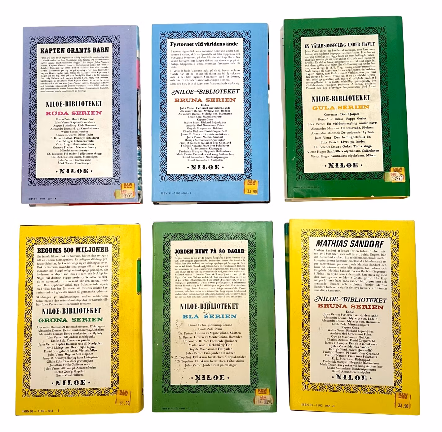 6 szt., książki Jules Verne