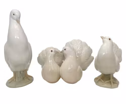 3 st, Lladro duvor porslinsfigurer, Spanien