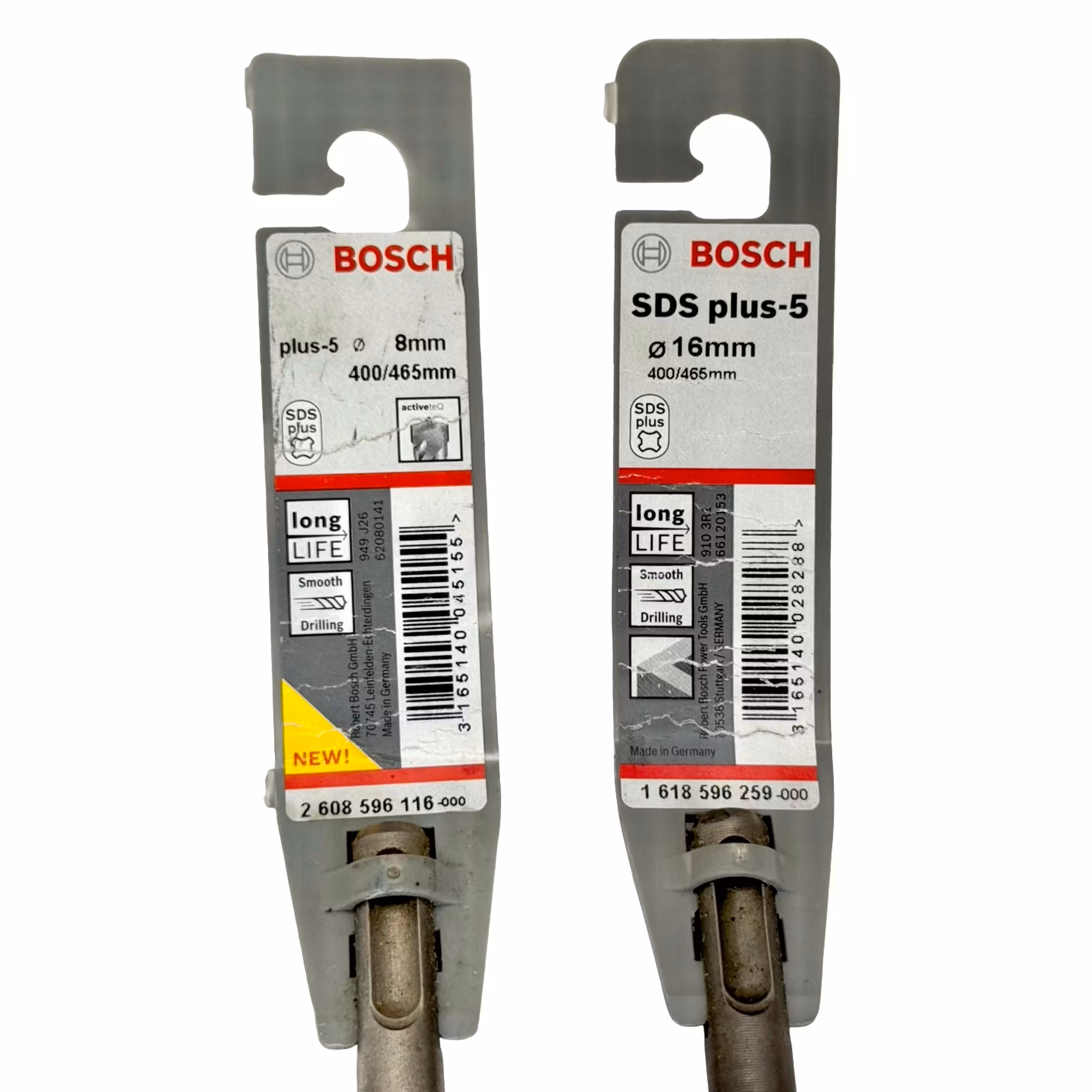 2 brocas Bosch SDS Plus-5 de 8 y 16 mm, 400/465 mm