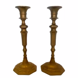 1 coppia di candelieri, ottone retrò