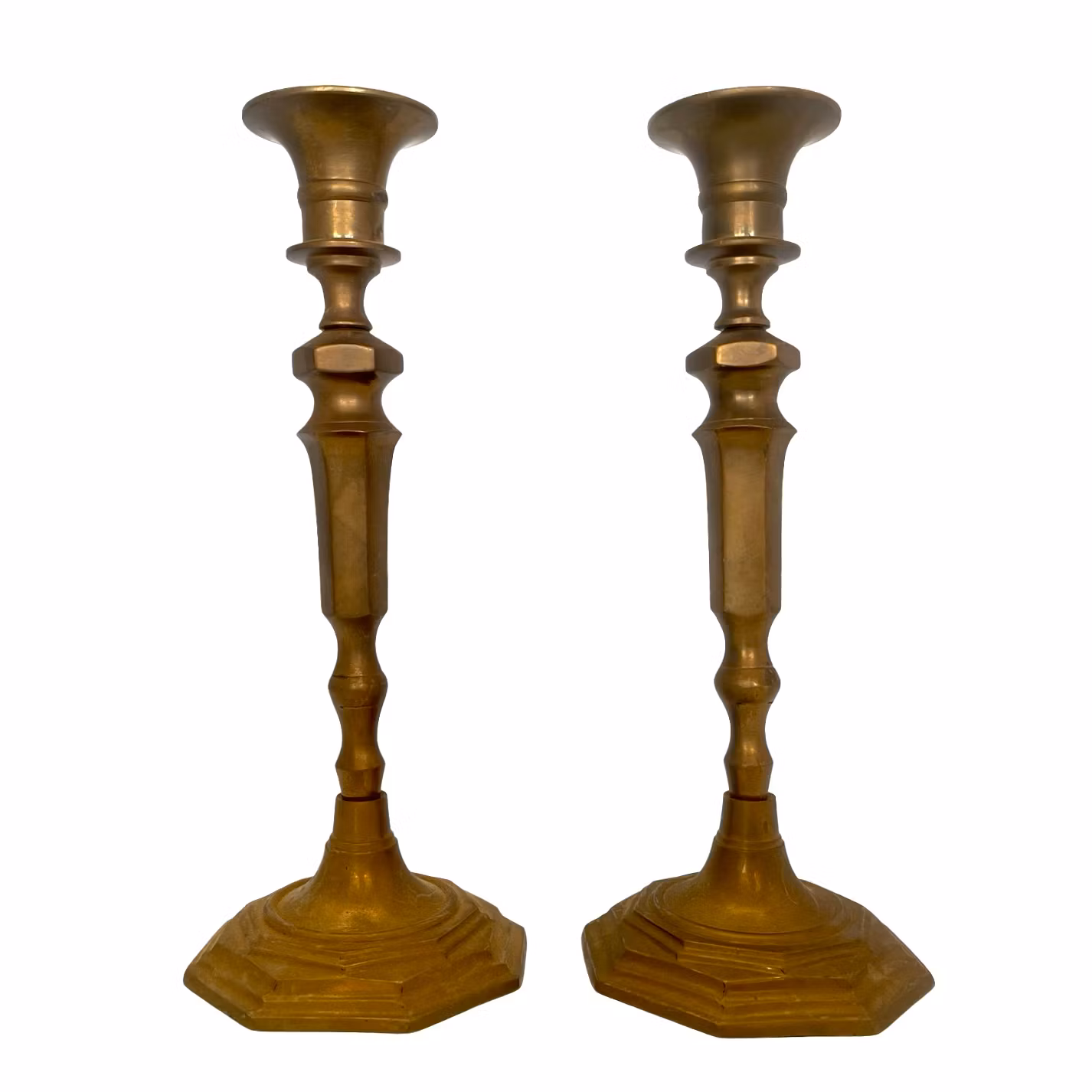 1 par lysestager, messing retro