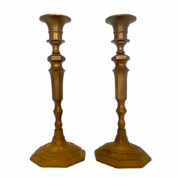 1 coppia di candelieri, ottone retrò