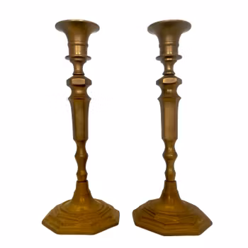 1 Par Ljusstakar, Mässing Retro