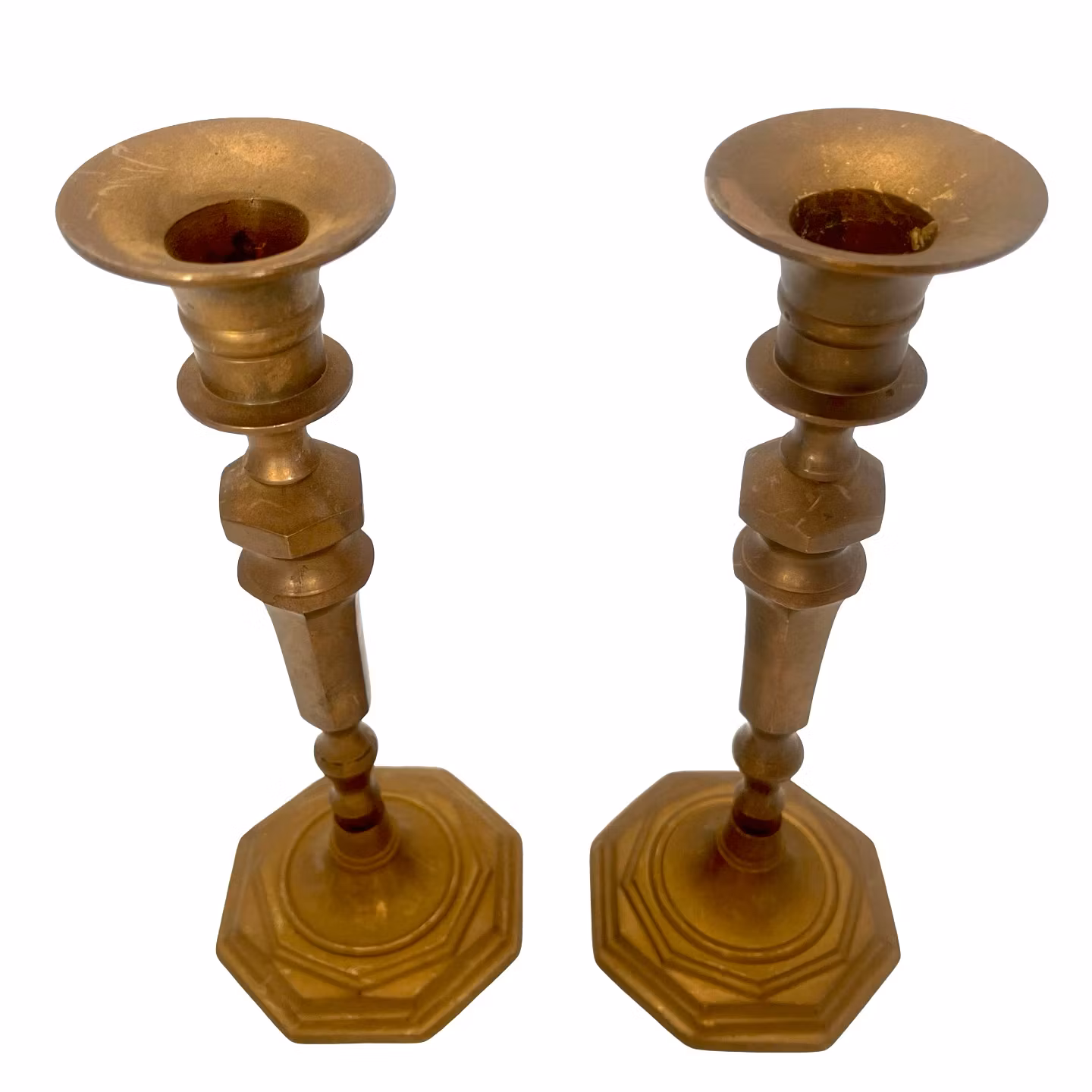 1 par lysestager, messing retro