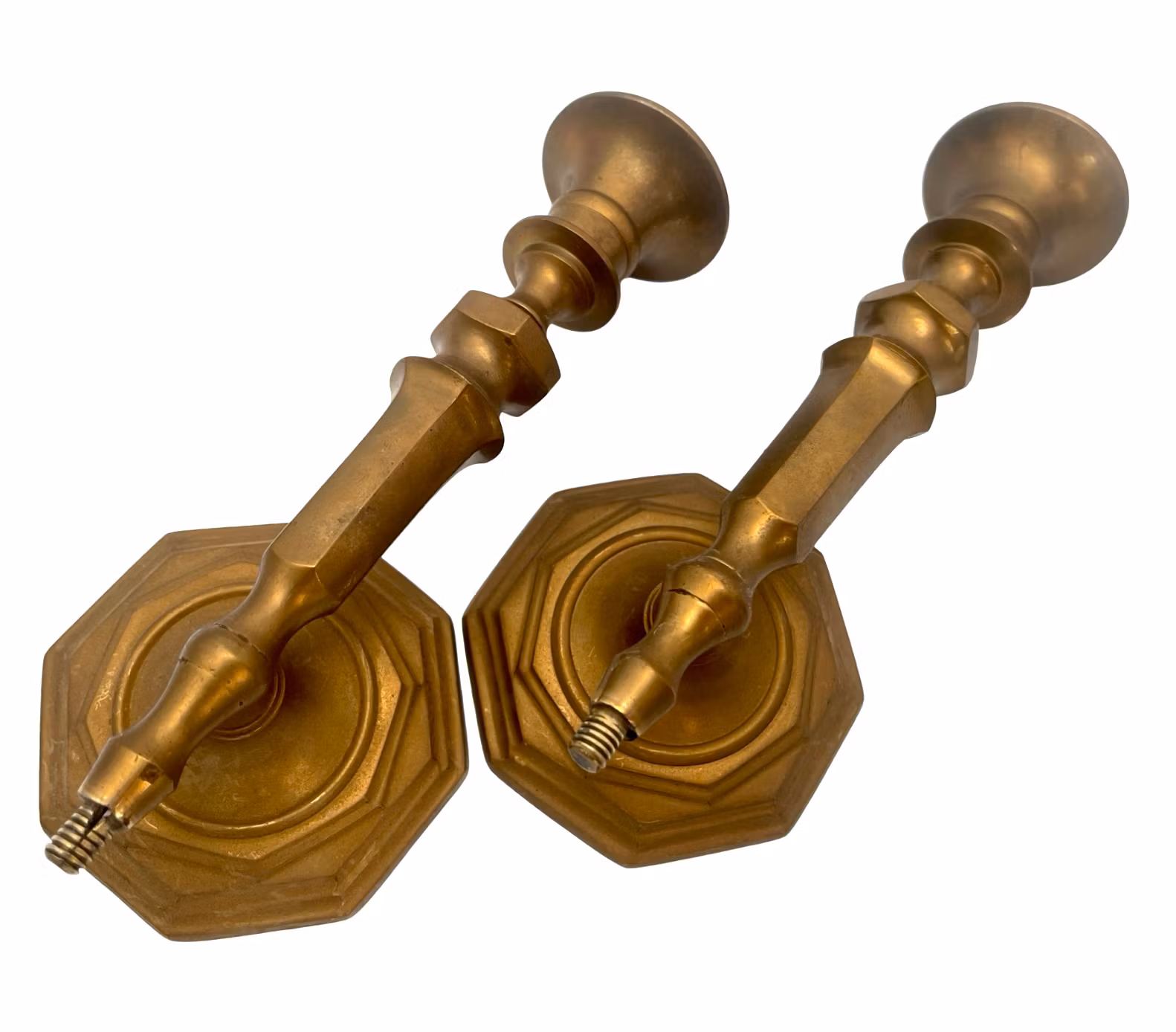 1 par lysestager, messing retro