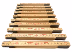 10 st, HULTAFORS 59-1-6 Måttstock, Trä 1 meter, Oanvänt
