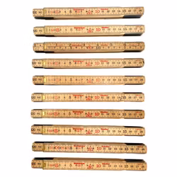 10 st, HULTAFORS 59-1-6 Måttstock, Trä 1 meter, Oanvänt