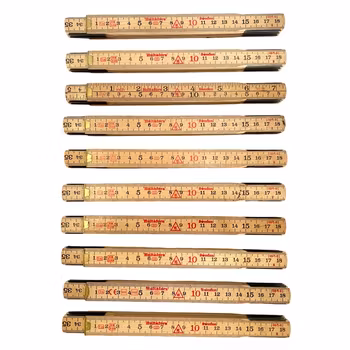 10 st, HULTAFORS 59-1-6 Måttstock, Trä 1 meter, Oanvänt