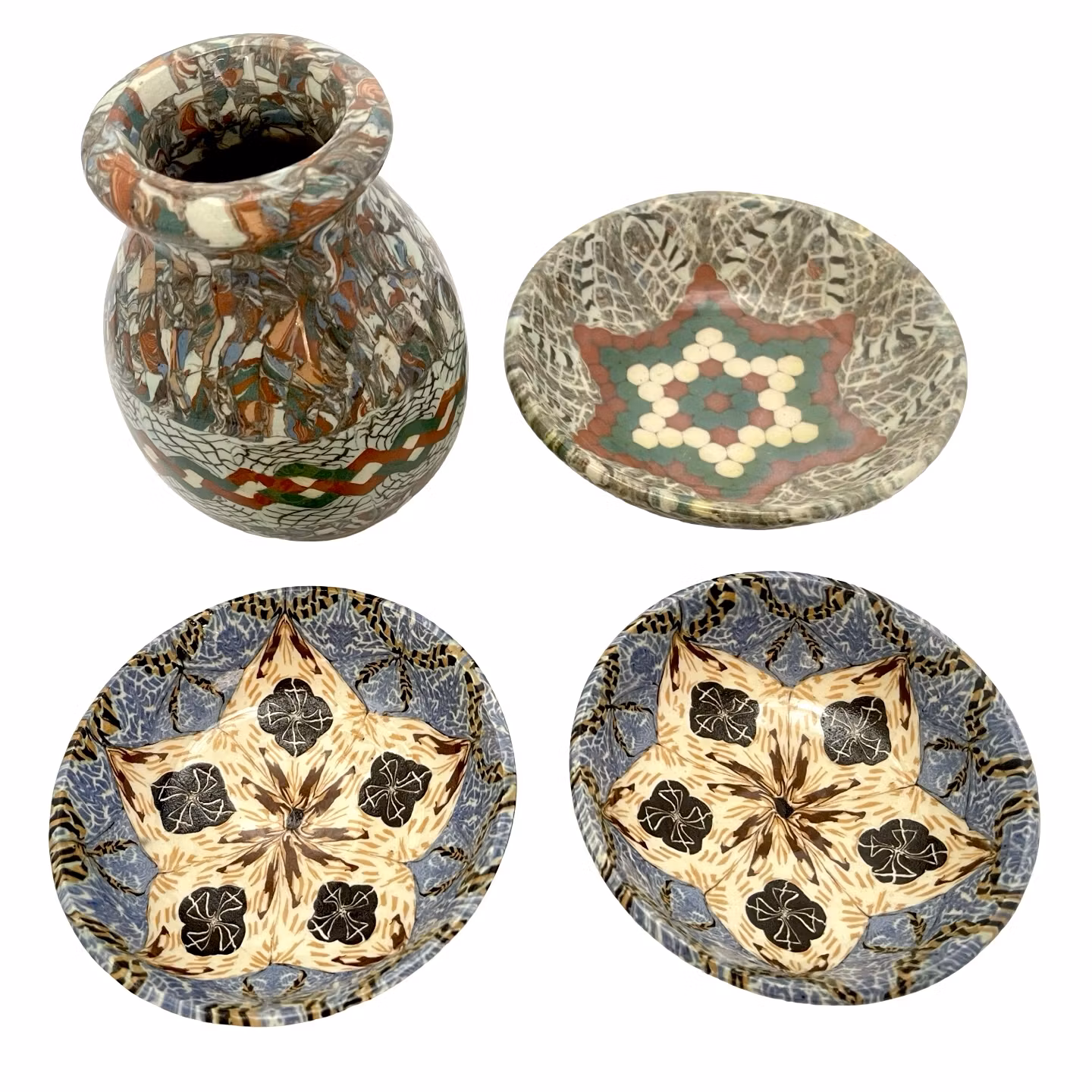 Jean Gerbino (Italia 1876-1966) Vallauris Kulhot ja maljakko