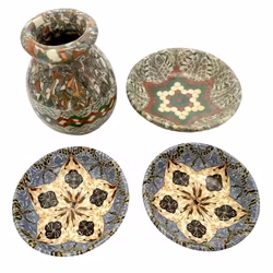 Jean Gerbino ( Italien 1876-1966) Vallauris Skålar och vas