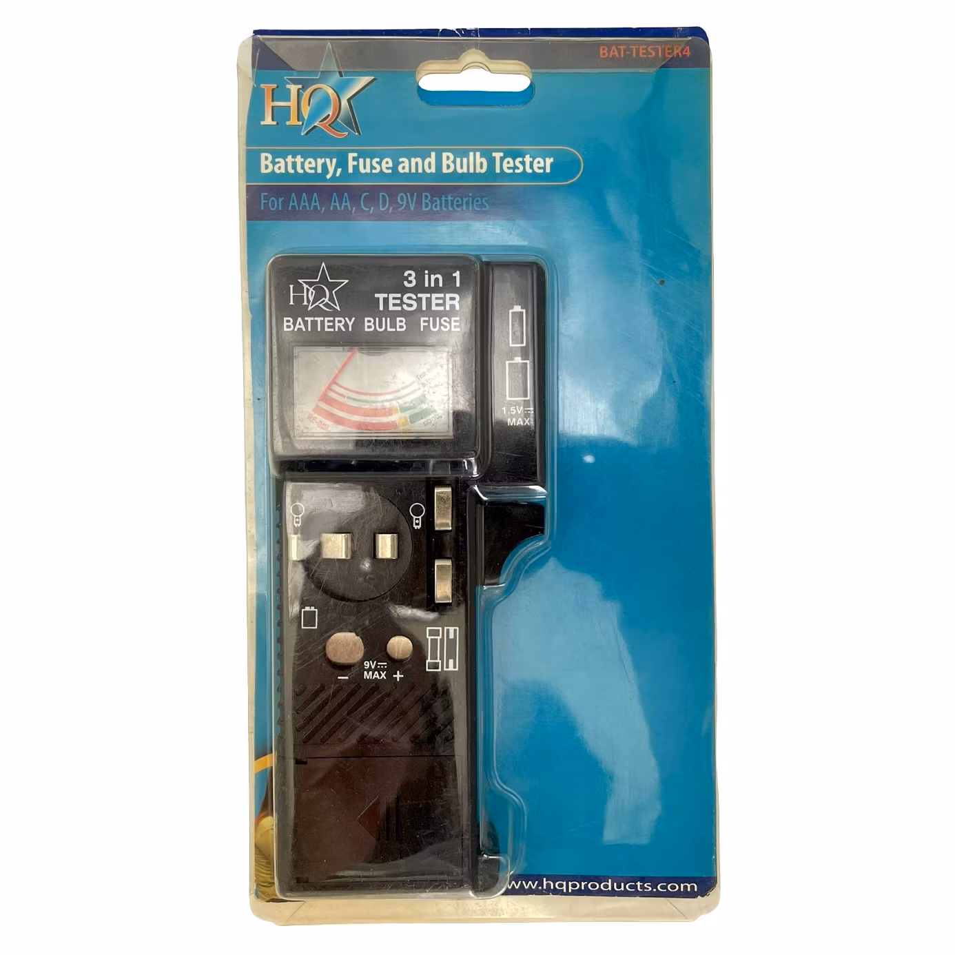 Testeur de batterie HQ - ampoule et fusible 3 en 1