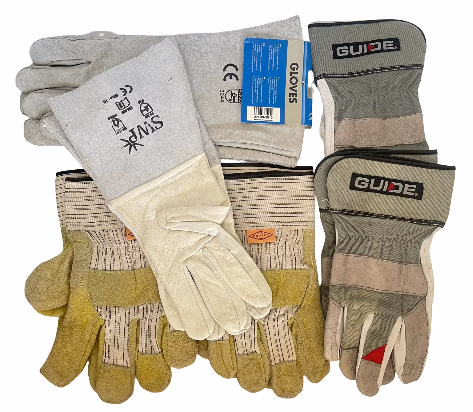 7 par Arbetshandskar och Svetshandske, Storlek 10 och 11                                                                                                                   och 11