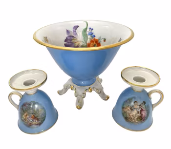 SKÅL & LJUSSTAKAR, porslin, Hackefors