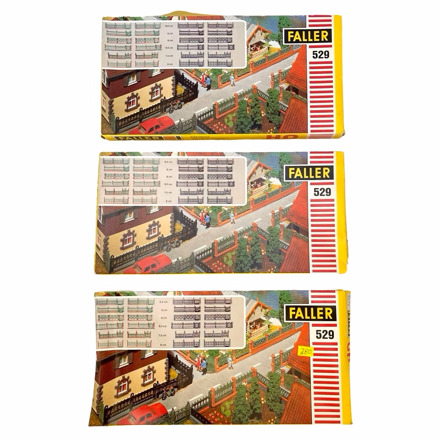 7 deler, Faller HO-skala, Hus og dekorasjoner B-933 mm