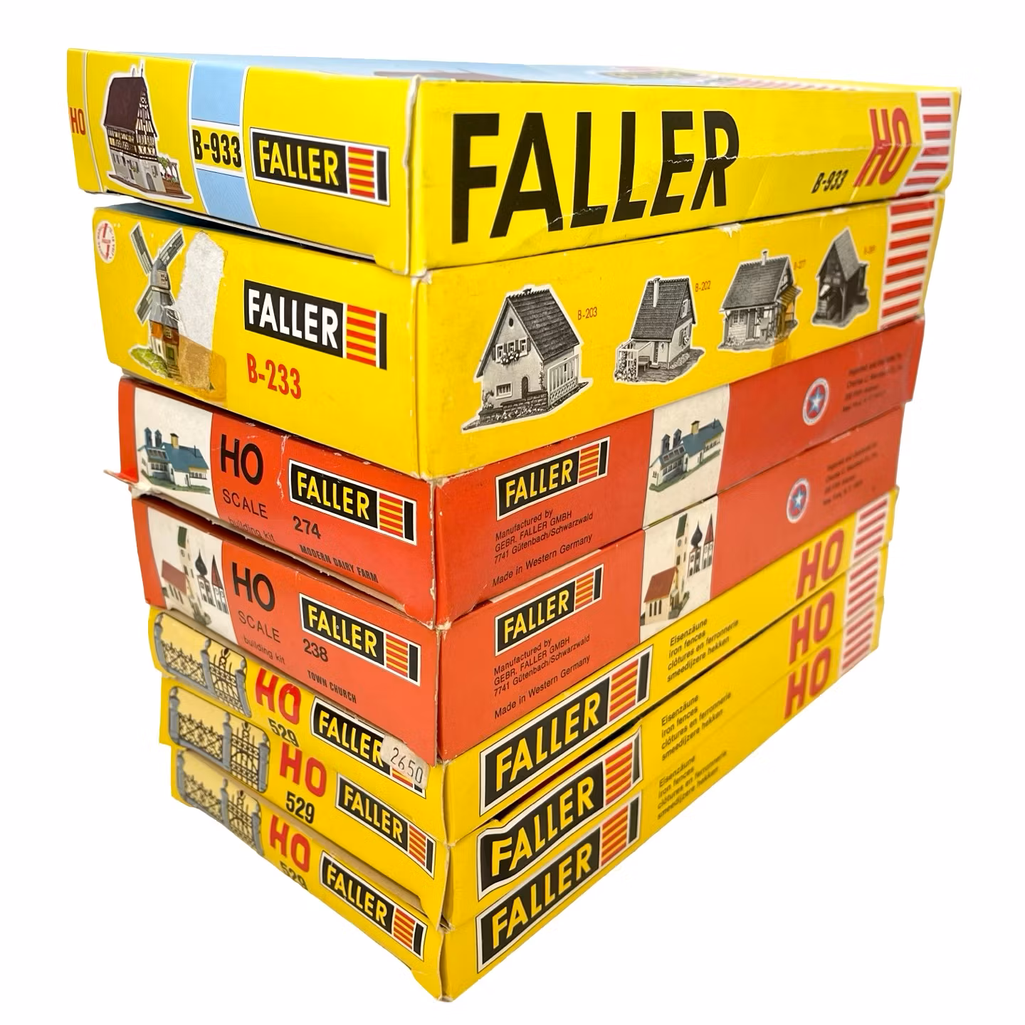 7 deler, Faller HO-skala, Hus og dekorasjoner B-933 mm