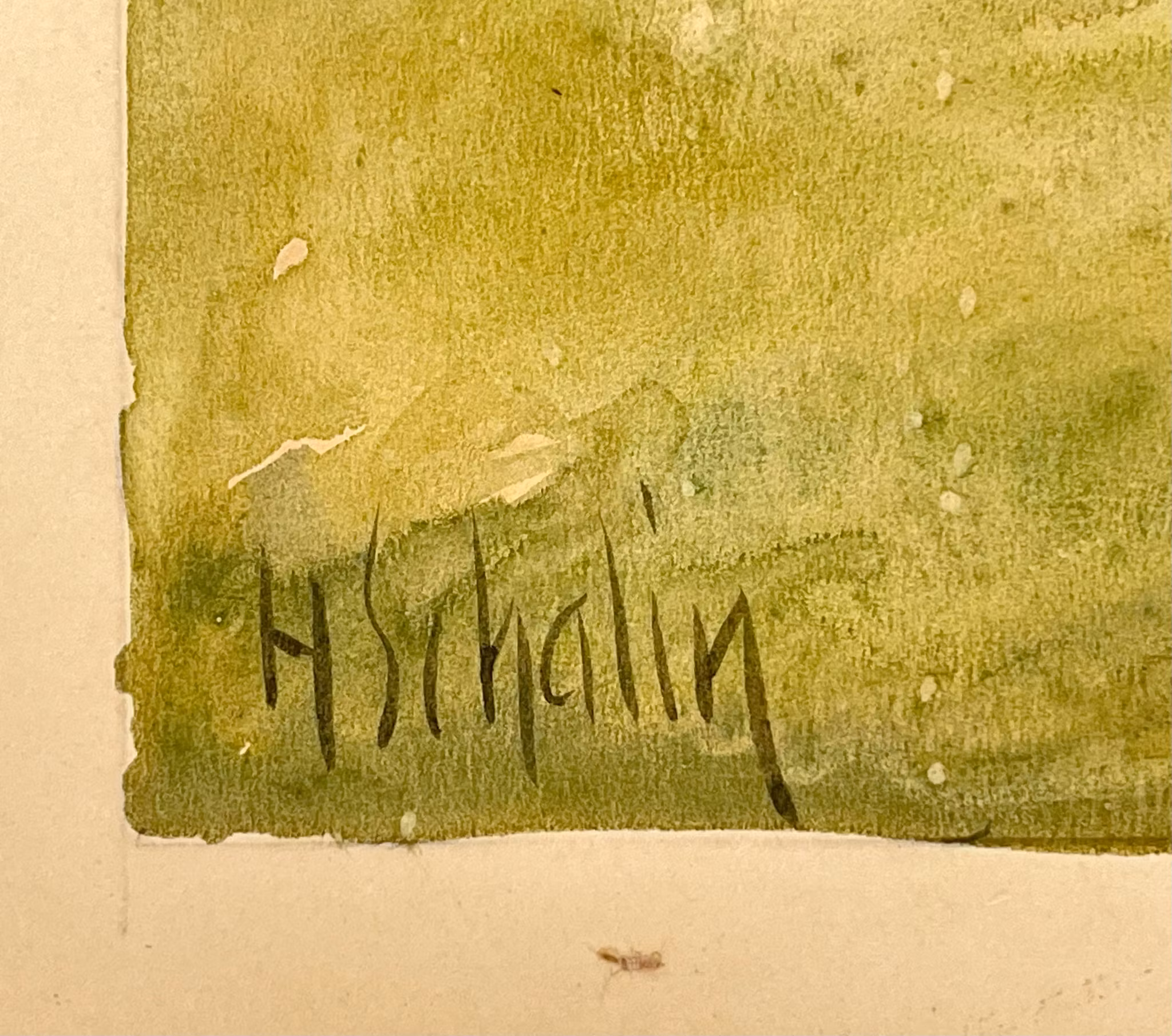 Schalin, Akvarellmålning, signerad, 36x30 cm