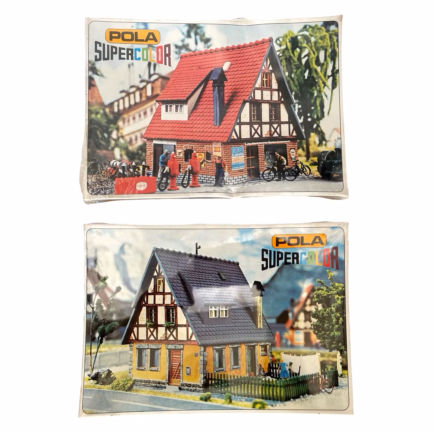 7 deler, Pola HO-skala, Hus og dekorasjoner, Innpakket, Ubrukt