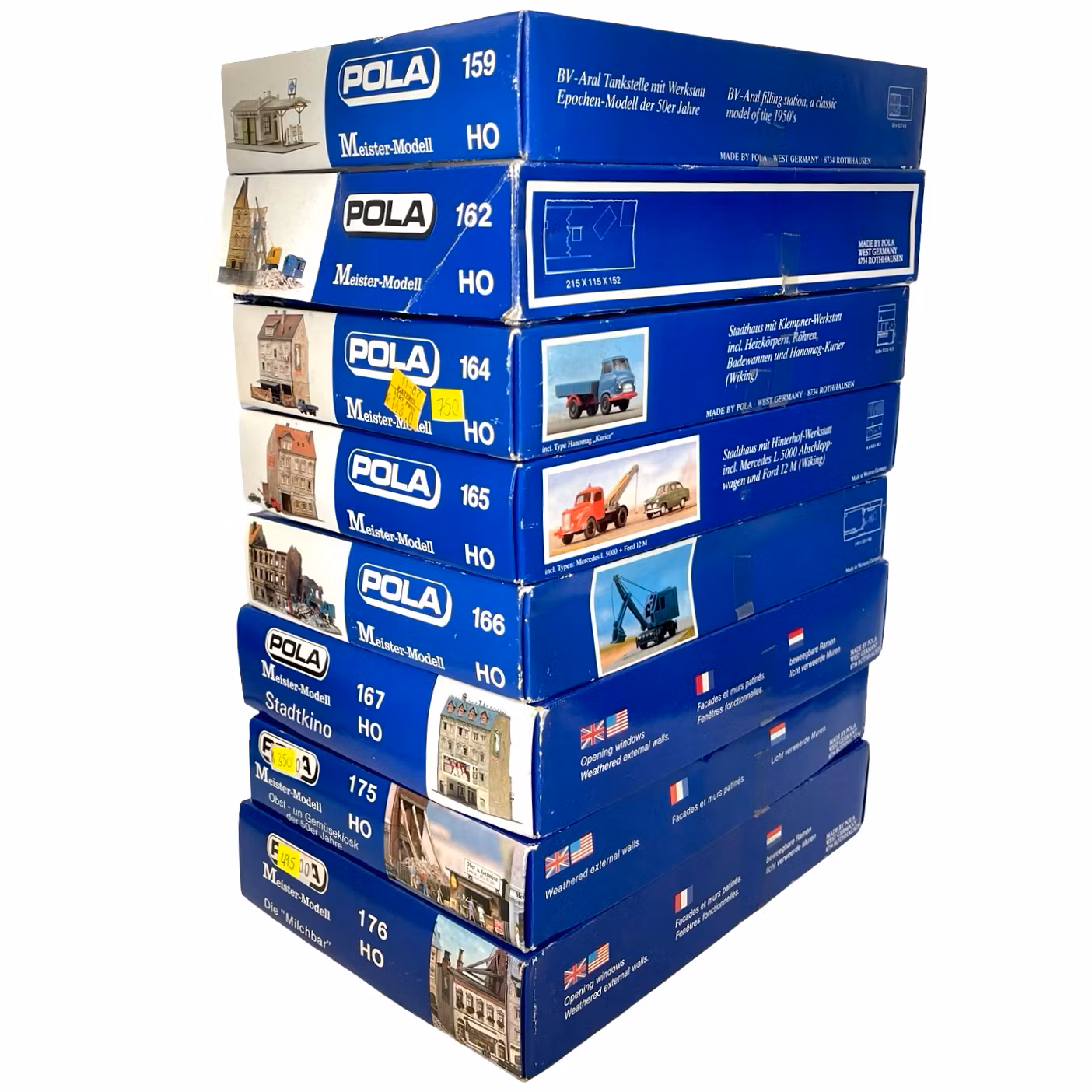 8 kpl, Pola HO -mittakaava, Talot ja koristeet