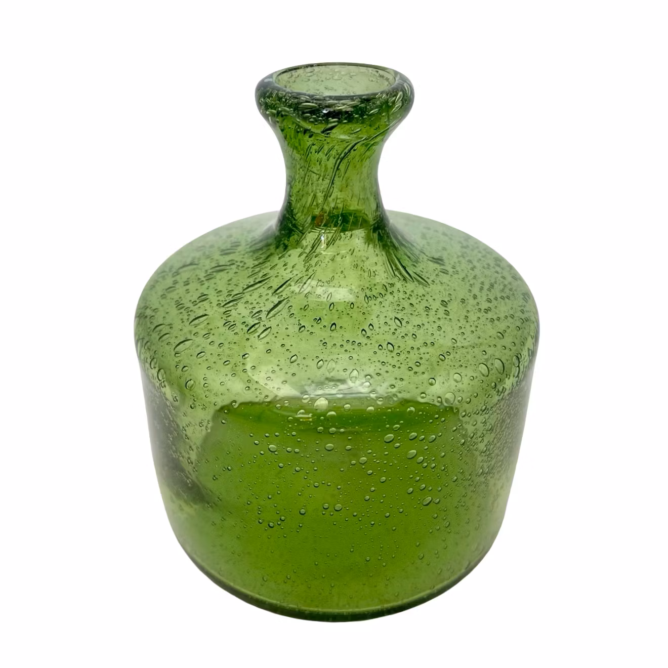 Erik Höglund, Boda, bottle / vase, green glass, Signed