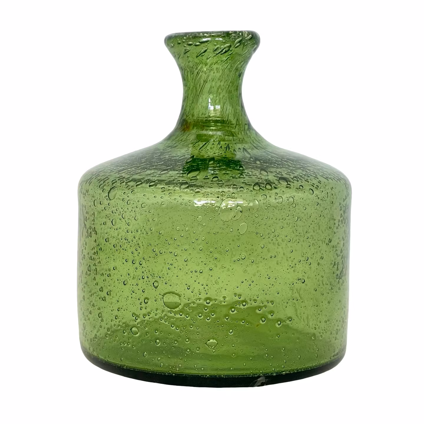 Erik Höglund, Boda, bottle / vase, green glass, Signed