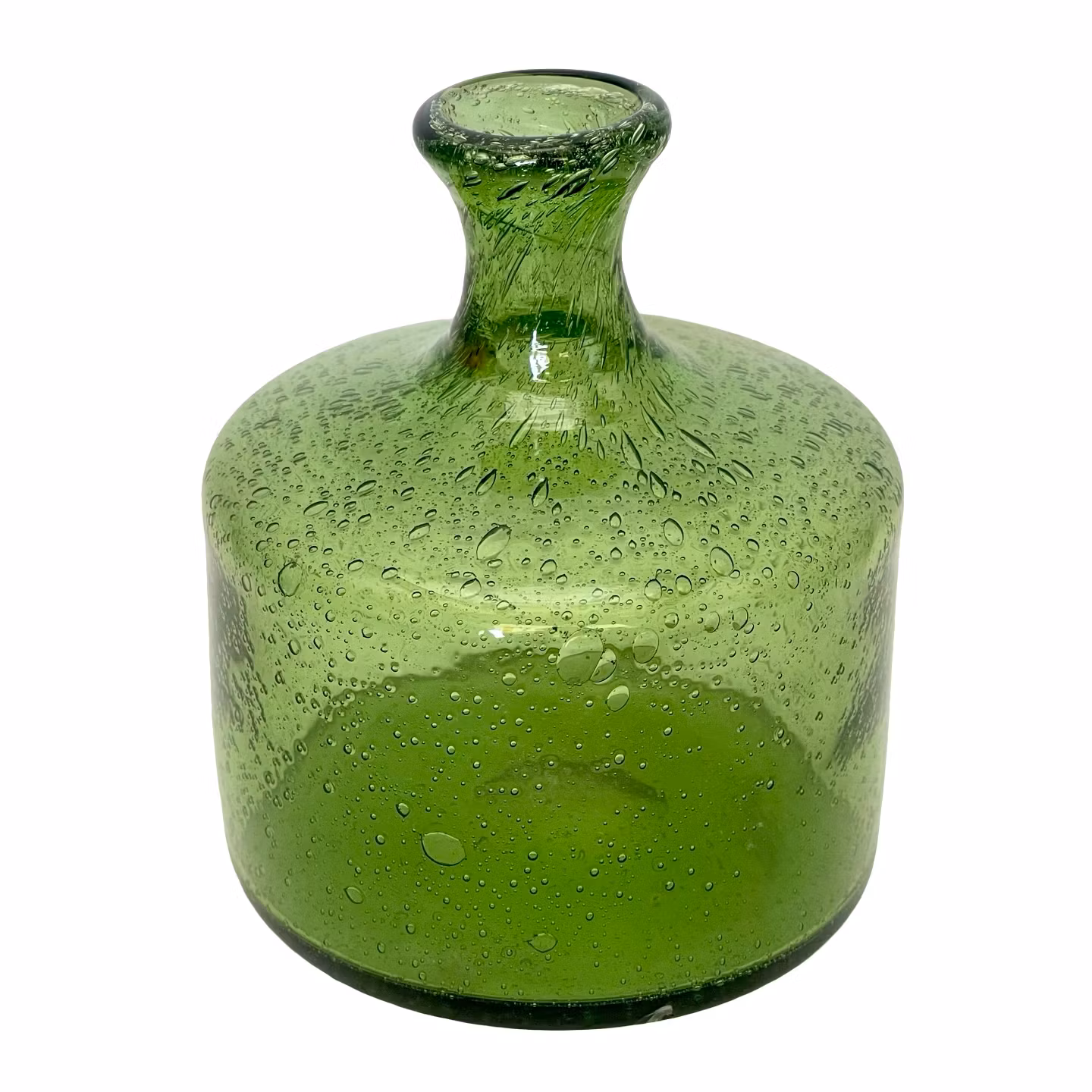 Erik Höglund, Boda, bottle / vase, green glass, Signed
