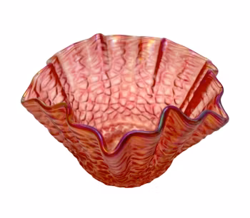 Röd Konstglas skål