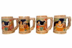 4 st. Vintage Muggar